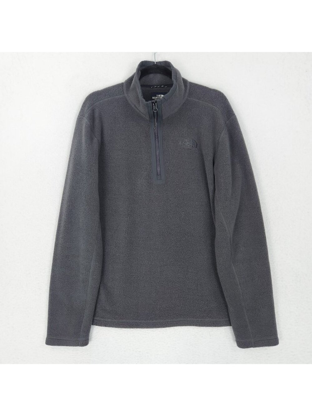 The North Face Sweater Mens Medium Gray Fleece 1/4 Zip Pullover Hiking Pullover